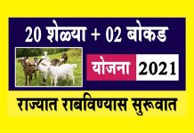 Sheli Palan 20 शेळ्या + 02 बोकड योजना 2021-2022 Sheli Palan