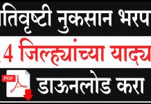 Ativrushti Nuksan Bharpai List 2021 || यादी डाऊनलोड करा Ativrushti Nuksan Bharpai Yadi