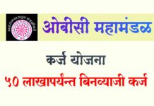 OBC Yojana महामंडळ अर्ज, माहिती, कागदपत्र obc mahamandal scheme
